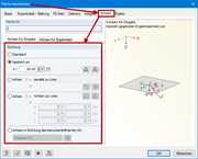 Direction of Surface Axis Systems