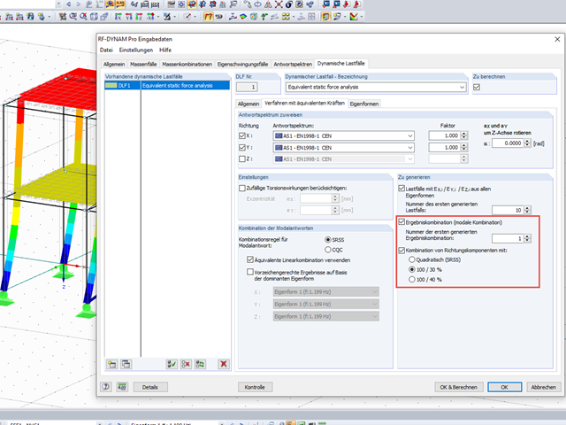 Exporting Result Combinations from RF-DYNAM Pro - Equivalent Loads