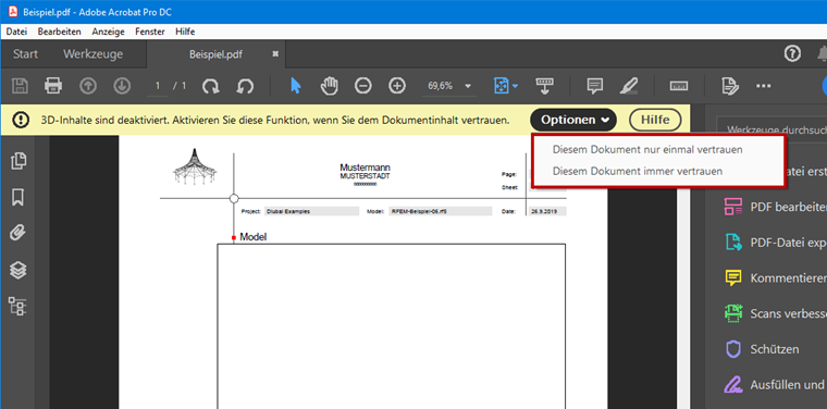 Activating 3D Content in Adobe