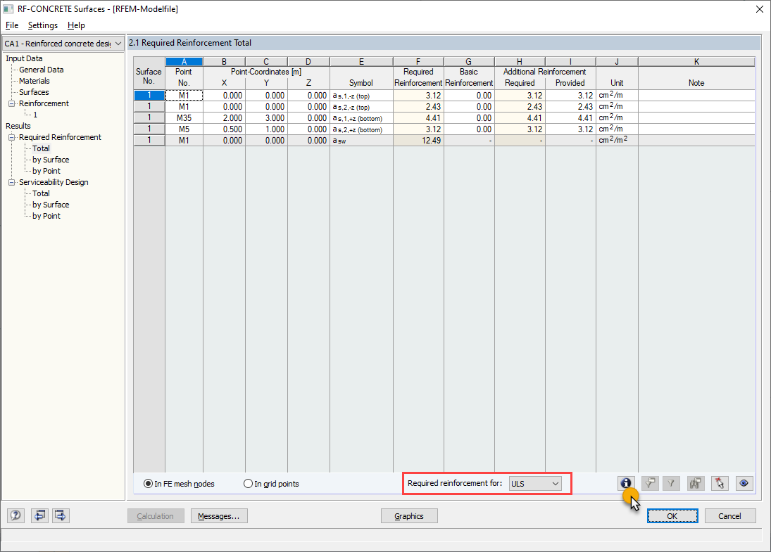 Opening Design Details for Specific Result at Specific Location