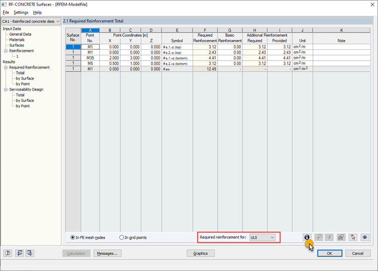 Opening Design Details for Specific Result at Specific Location