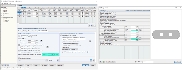 Effective Concrete Tensile Strength at Time of Cracking with Factor 0.50