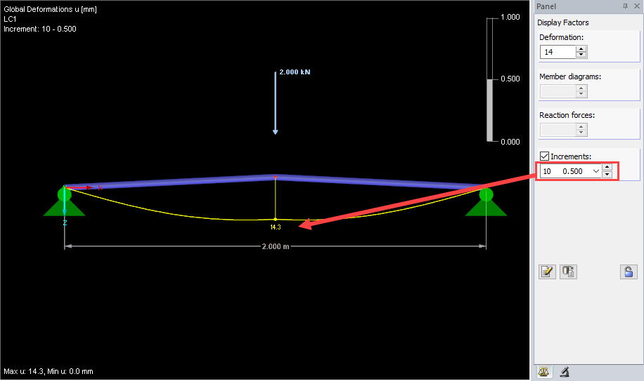 Load Increment 10 as Last Load Increment Before Postcritical Analysis