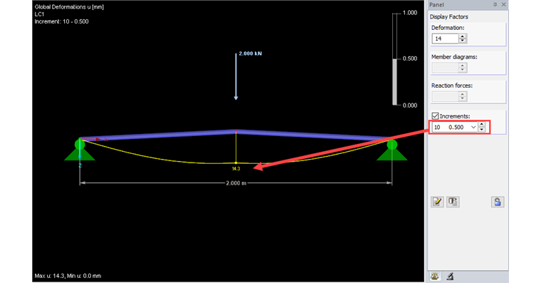 Load Increment 10 as Last Load Increment Before Postcritical Analysis