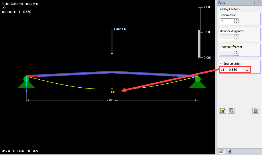 Load Increment 11 as First Load Increment After Post-Critical Failure (Significantly Higher Deformation)