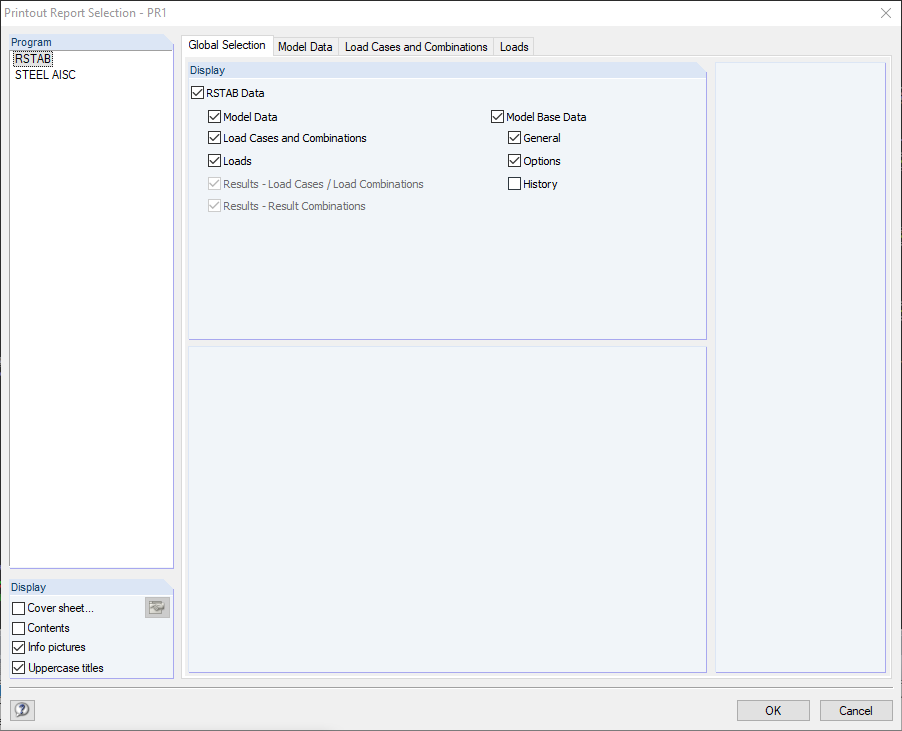 Opening Printout Report Selection via Shortcut Menu