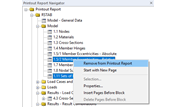 Shortcut Menu "Remove from Printout Report" in Printout Report Navigator