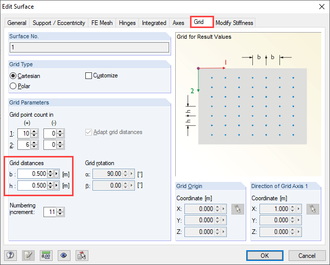 Setting Distance of Grid Points