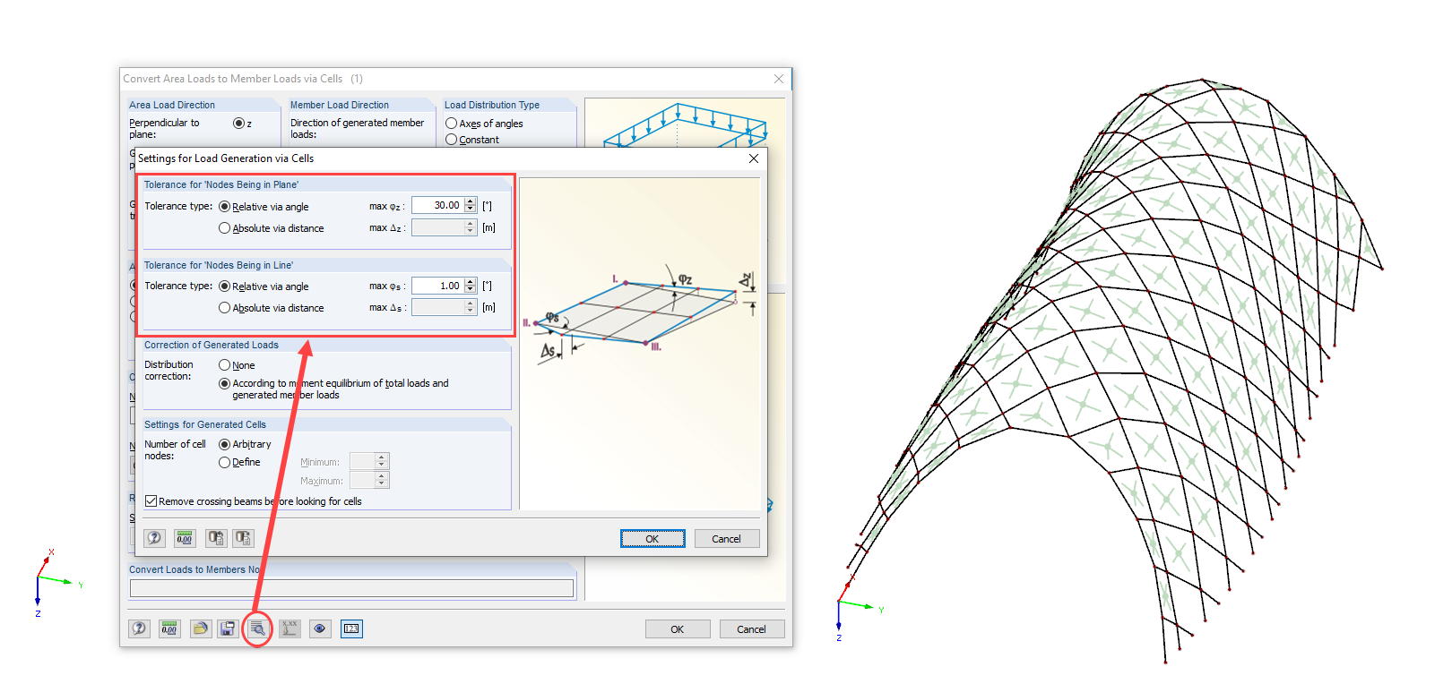 Settings for Nodal Tolerances