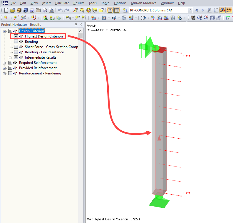 Greatest Design Criterion of All Design Checks for Entire Structural Component