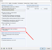 Detail Settings in RF-/STEEL EC3