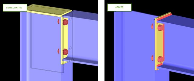 Comparison of FRAME JOINT Pro/JOINTS. End Plate Can be Removed when Using JOINTS.