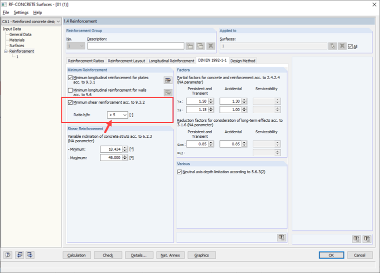 Option for Minimum Shear Reinforcement