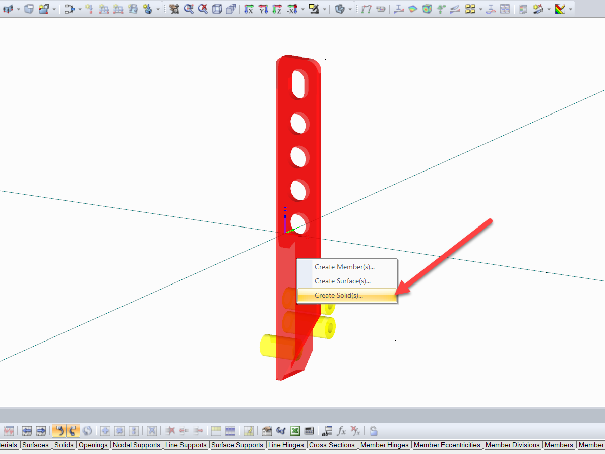 Conversion of Imported Elements into Members, Surfaces, or Solids