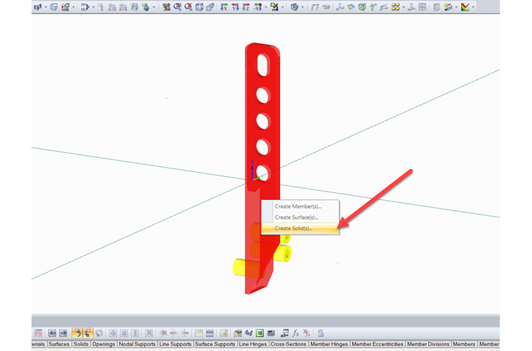 Conversion of Imported Elements into Members, Surfaces, or Solids