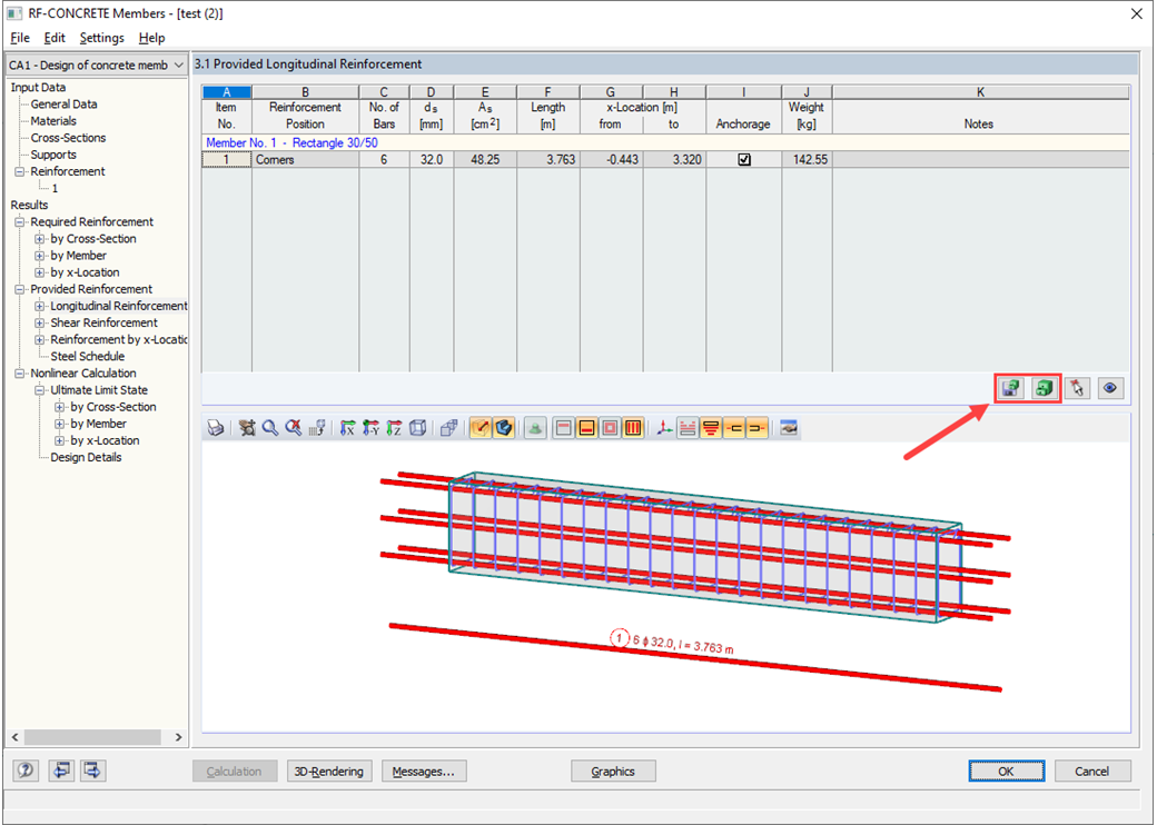 Reinforcement in RF-CONCRETE Columns Add-on Module