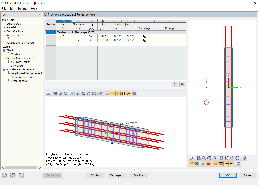 Reinforcement in RF-CONCRETE Members Add-on Module