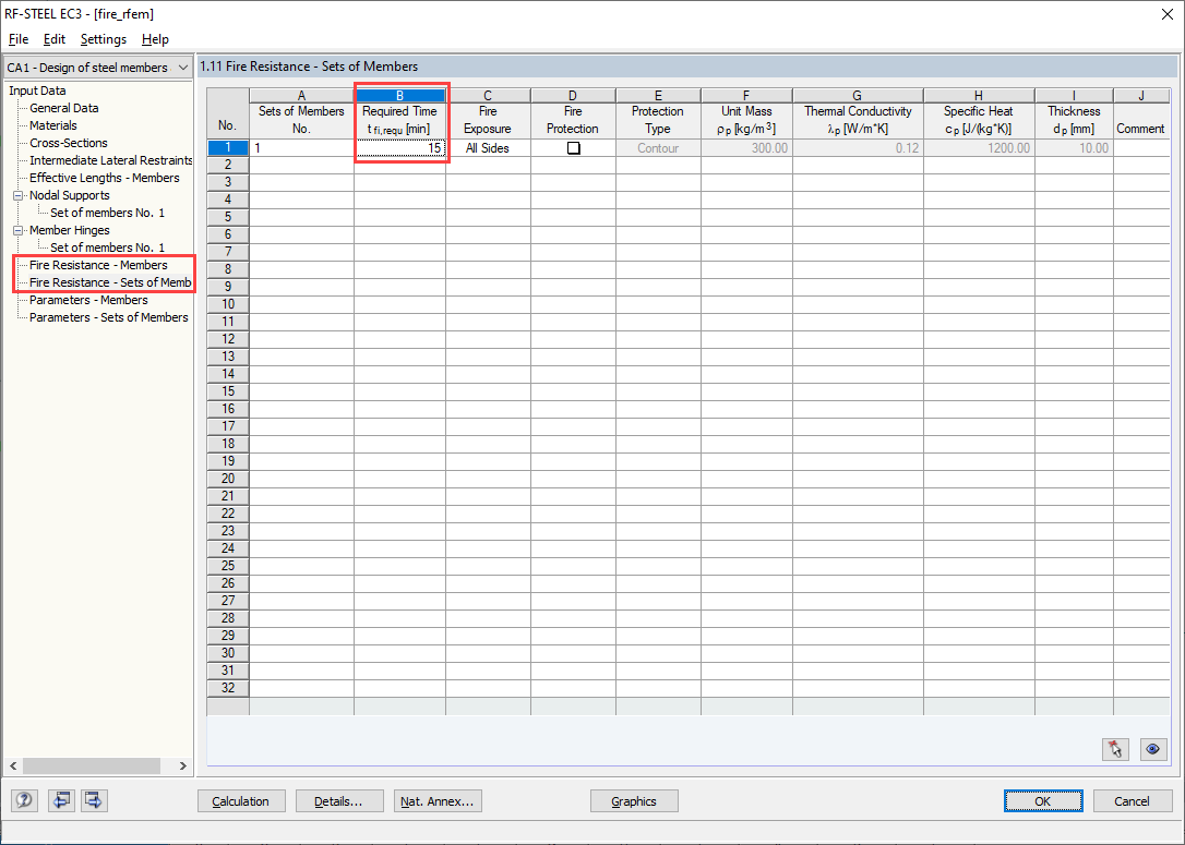 Specifying Individual Temperature in Table 1.10 or 1.11