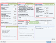 Selected Options for Modifying Calculation Parameters via COM Interface
