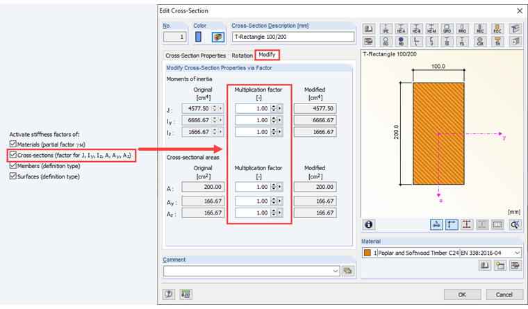 Considering Multiplication Factors of Cross-Sections