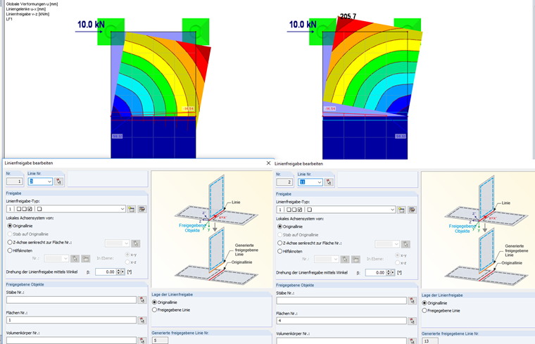 Line Release and Deformation Graphic