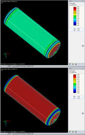 Axial Stresses and Hoop Membrane Stresses on Container
