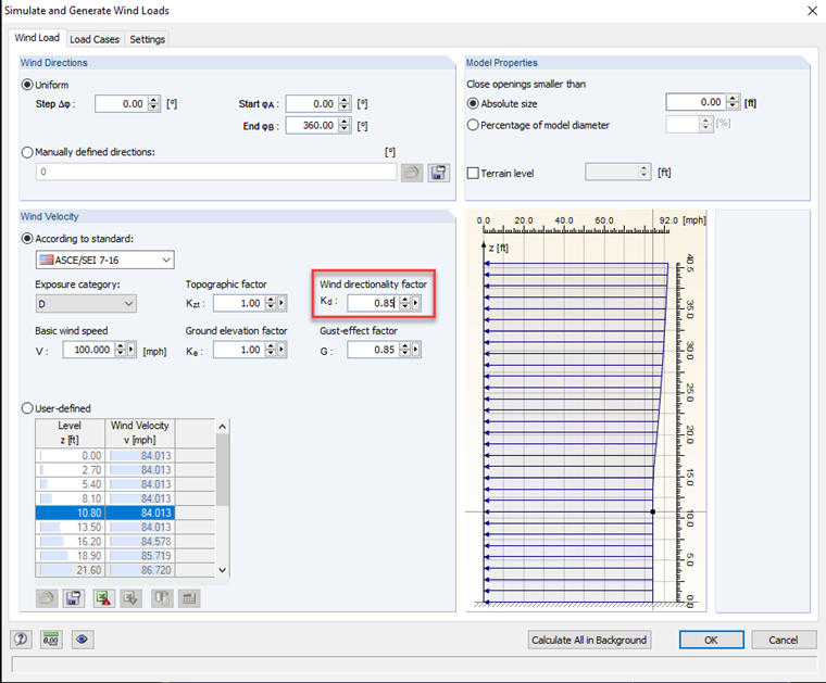 Wind Directionality Factor