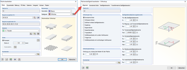 Properties of Facade Surfaces