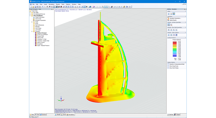 Max/Min Results in Surface Pressure Plot