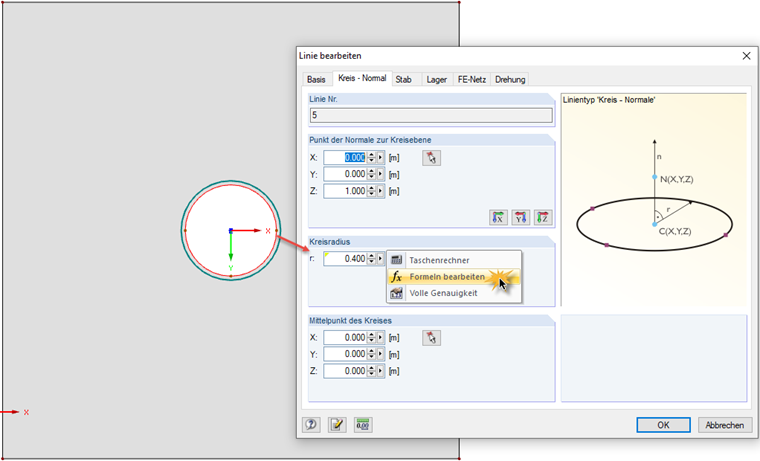 Formula for Radius