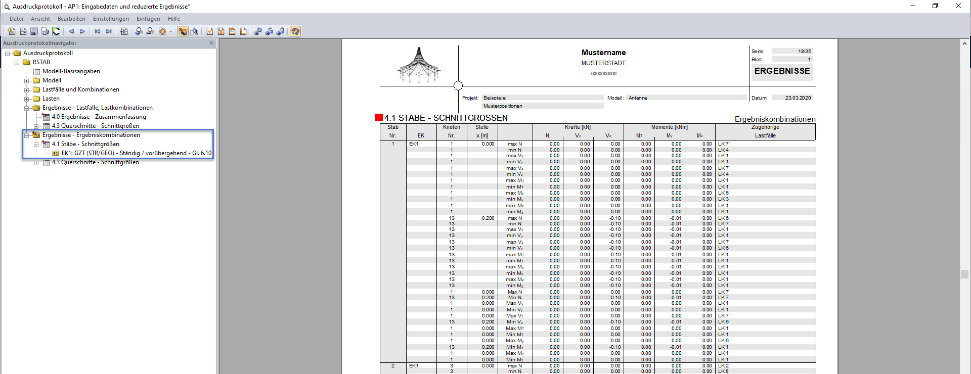 Details (Nodal Values and Extreme Values)