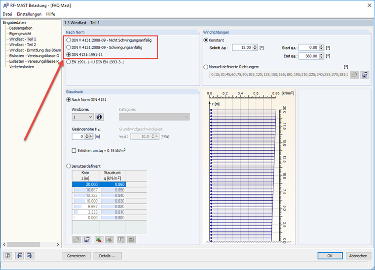 Wind Load - Selection of Standard