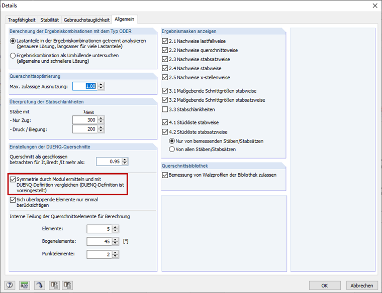 Dialog Box Details, Check Box Symmetry