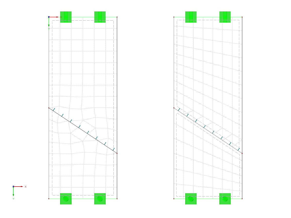 Displaying Differences in Generated FE Mesh on both Models
