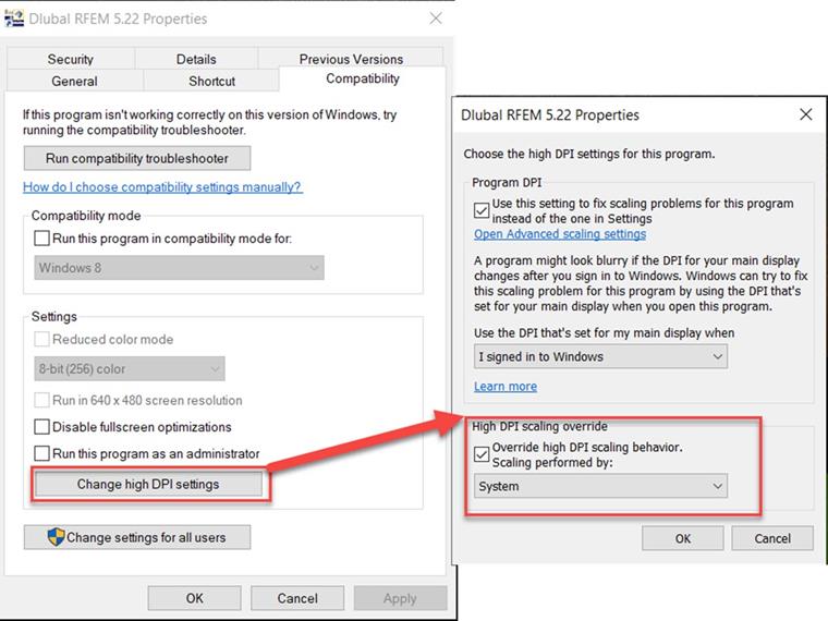 Override High DPI Scaling