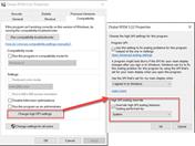 Override High DPI Scaling