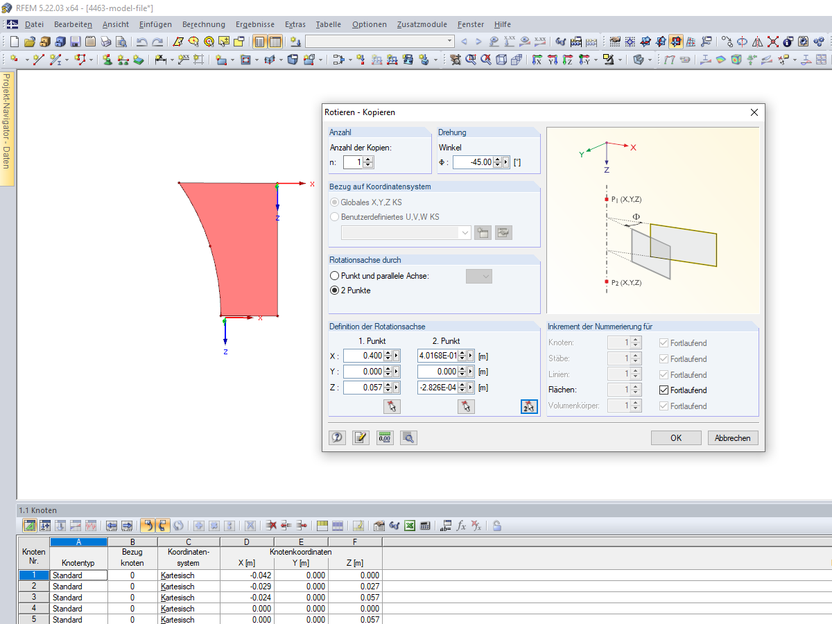 Dialog Box "Rotate - Copy"
