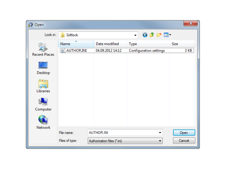 Loading Authorization File AUTHOR.INI