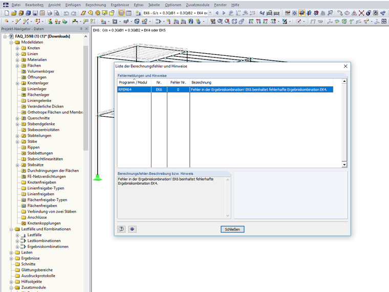 Error in Result Combination