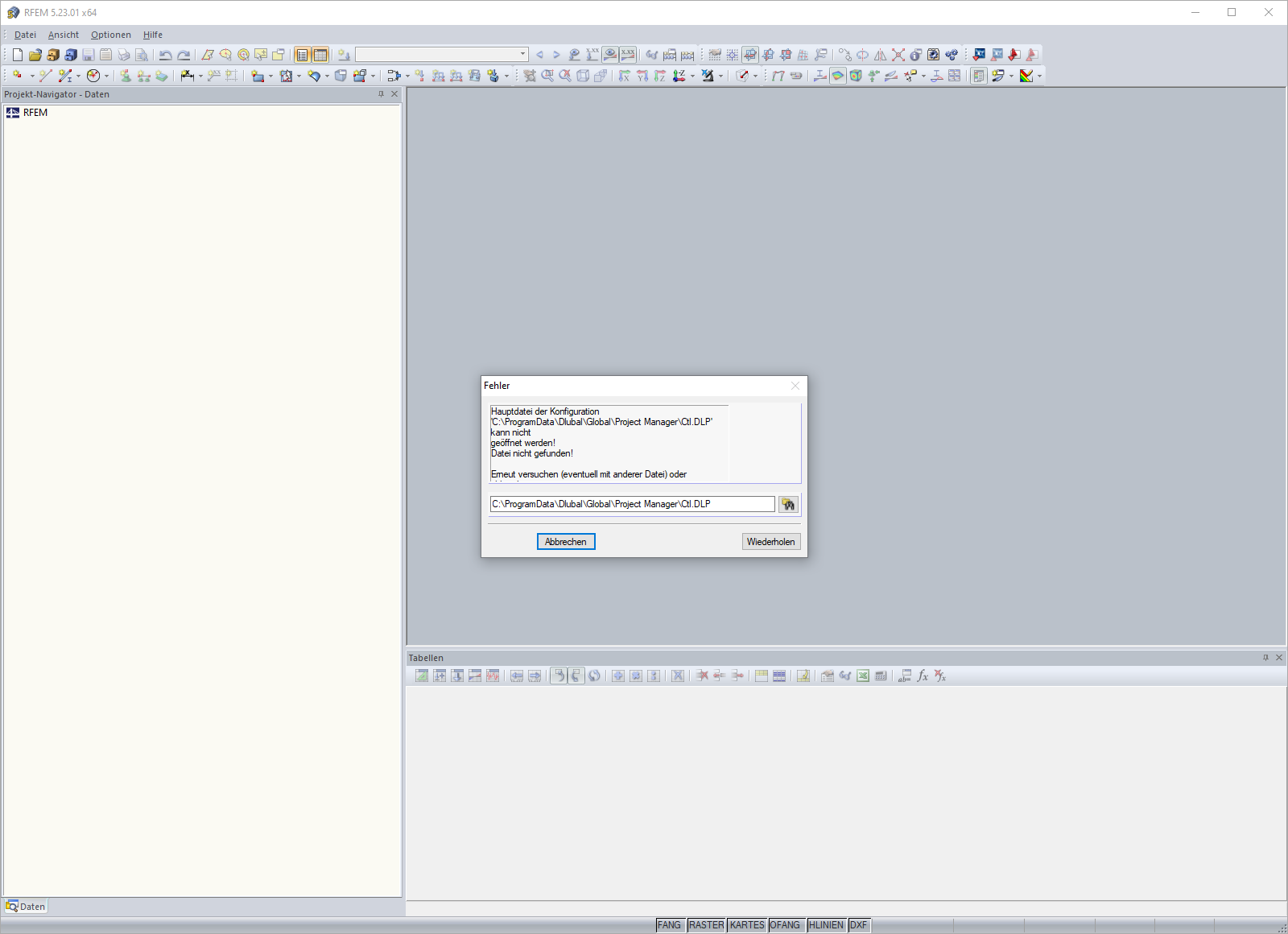 Error Message "File not found!"