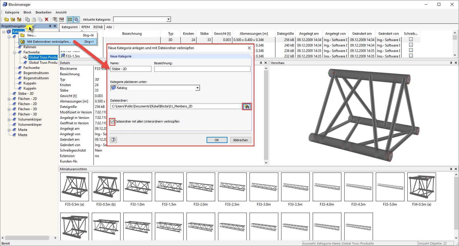 Creating New Category and Connecting File Folder