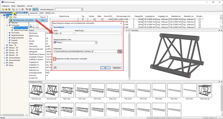 Creating New Category and Connecting File Folder