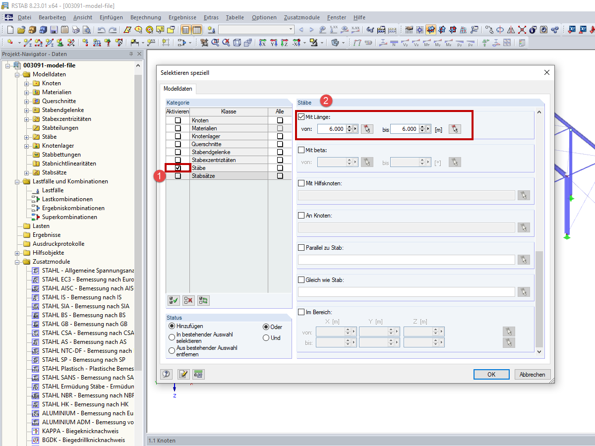 Dialog Box Special Selection