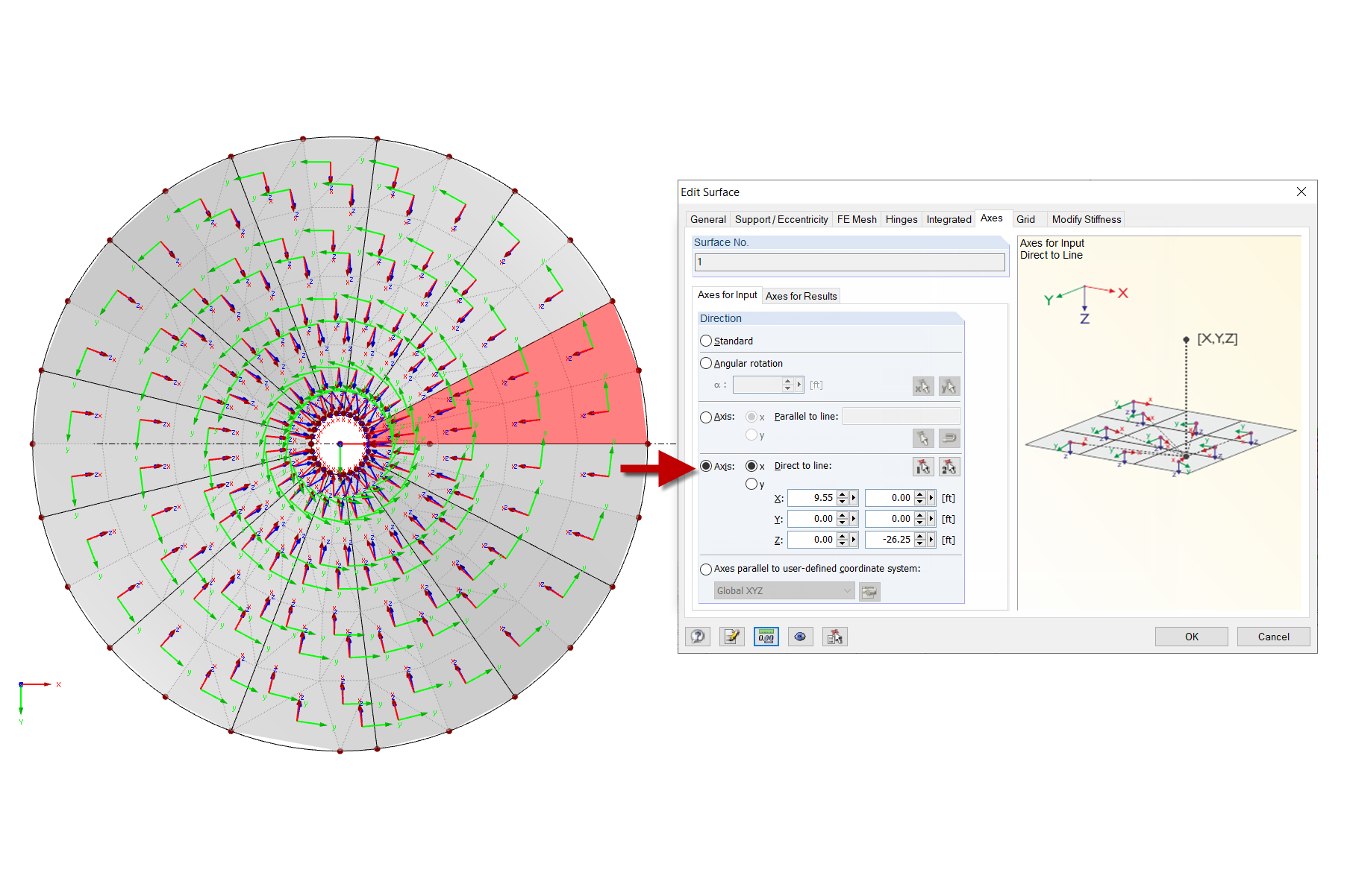 Specification of Element Axes