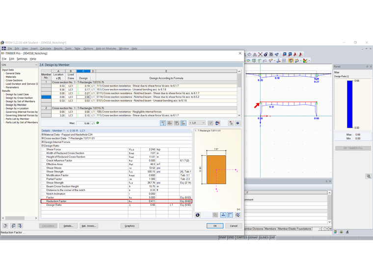 Notch - Reduction Factor Less than 1.0