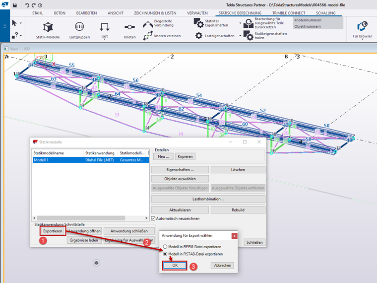 Selecting Application for Export