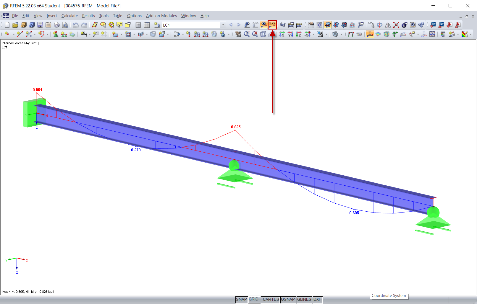 Result Values via Toolbar