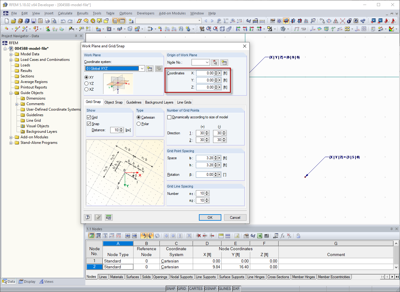 Zero Point of Work Plane (Marked in Red)