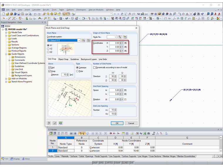 Zero Point of Work Plane (Marked in Red)