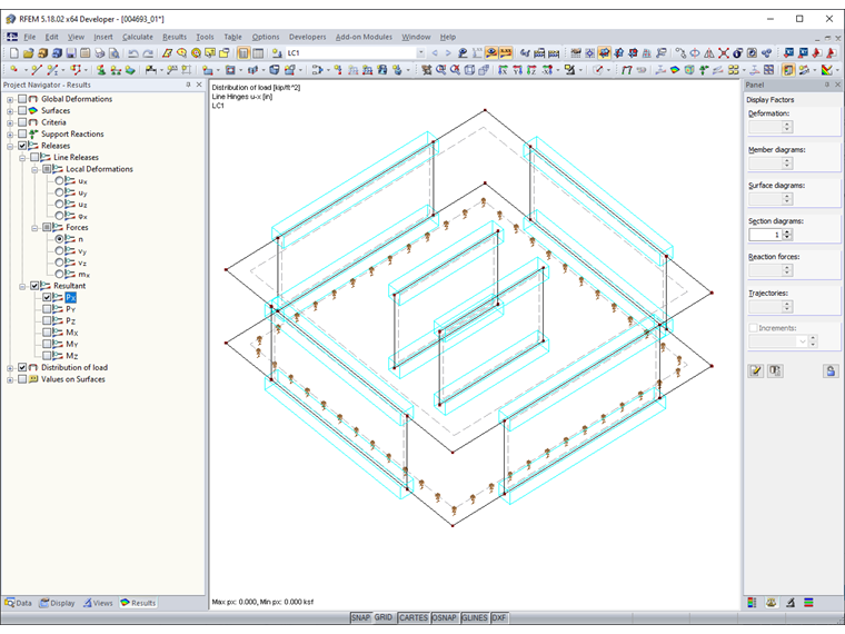 Resulting Forces in Horizontal Direction for Release